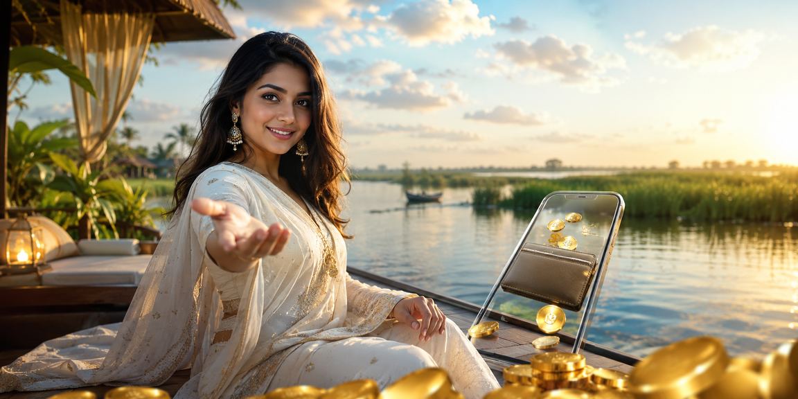 বাংলাদেশের সমুদ্র সৈকতে একজন ব্যক্তি বেটিং প্ল্যাটফর্ম ব্যবহার করছেন