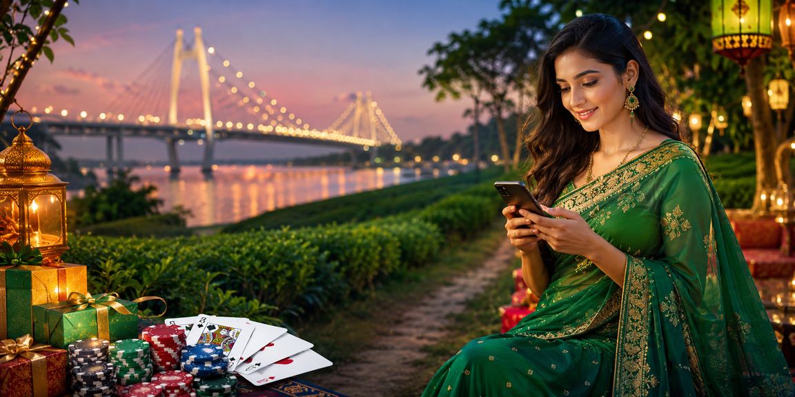 বরিশালে শাড়ি পরিহিতা একজন নারী মোবাইলে পোকার গেম খেলছেন